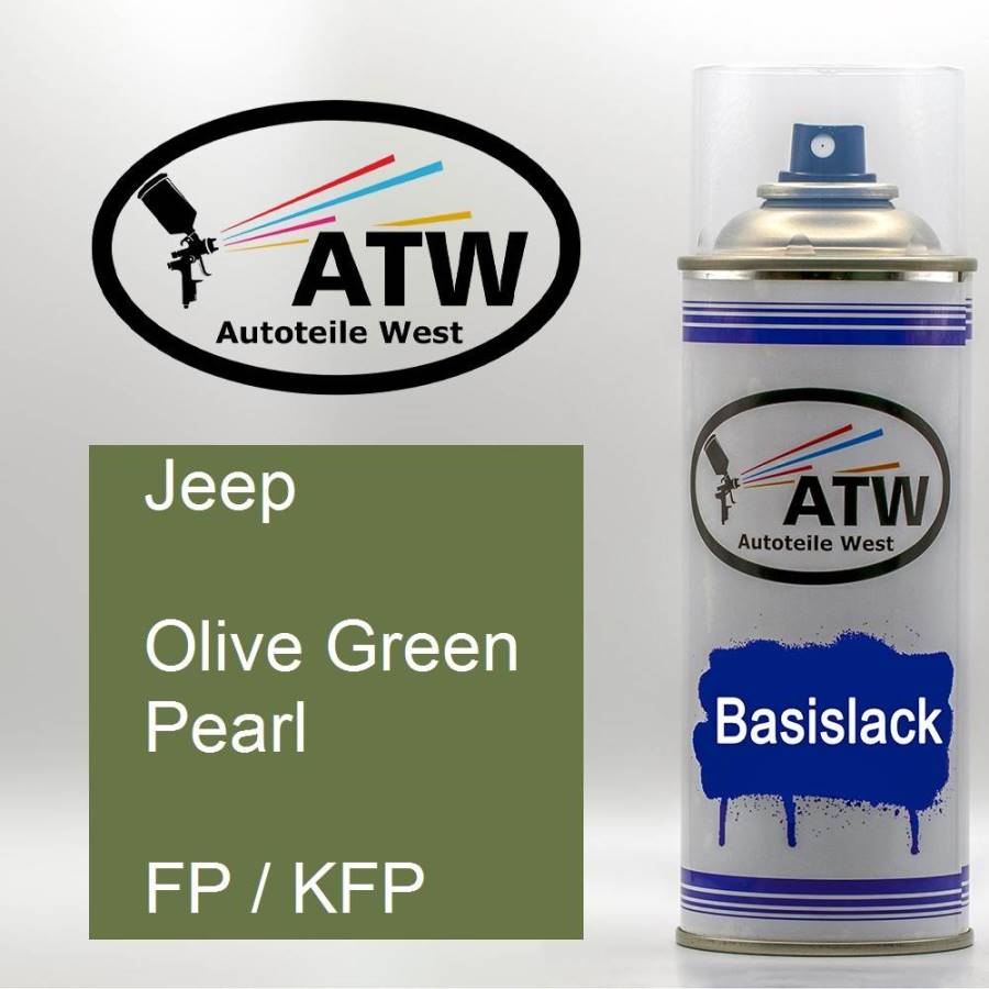 Jeep, Olive Green Pearl, FP / KFP: 400ml Sprühdose, von ATW Autoteile West.